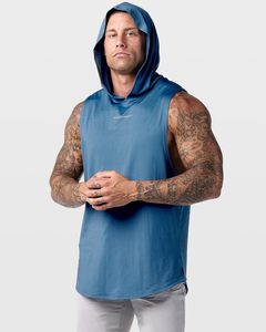 Respirant hommes entraînement à capuche débardeurs musculation Muscle coupé t-shirt sans manches Gym Hoodies - Product Image 2