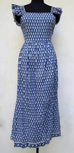 Robe Maxi pour Femme à Imprimé Floral Décolleté Carré avec Bretelle Arrière Robe Maxi pour Femme Robe Hippi de Plage d'Été - Product Image 3