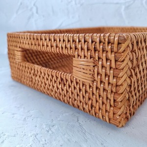 Handmade Natural Rattan Multifunction Tray for Kitchen Desk Garage Dining Hotel & Restaurant Use-Wholesale Supply - Product Image 5