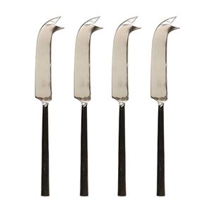 Bright Collection Premium Design Cheese Tool Stainless <b>Steel</b> <b>Cutter</b> Spreaders Fork Green Resin Handle With Gold Blade Set - Product Image 5