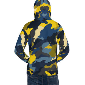 เสื้อฮู้ดลายพรางสีน้ำเงิน เสื้อแจ็คเก็ตน้ำหนักเบา พิมพ์ลาย สไตล์ลำลอง สตรีทแวร์ เสื้อฮู้ดสำหรับผู้ชายและผู้หญิง - Product Image 2