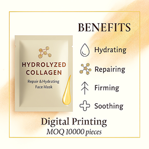 Masque facial hydratant au collagène à l'acide hyaluronique OEM/ODM ISO 22716 - Product Image 3