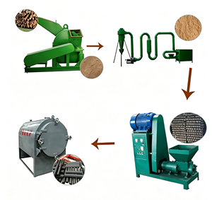 Machine de fabrication de briquettes de sciure de bois et de charbon de biomasse à partir de fumier de vache - Prix - Product Image 5