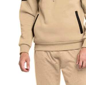 Survêtement d'hiver 100% coton pour hommes du meilleur fournisseur, couleur unie, à capuche, léger, respirant, séchage rapide, Offre Spéciale - Product Image 2