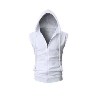 High Quality fashion Mens Gym hoodies gym Tank Top blank sleeveless hoodie - Product Image 4