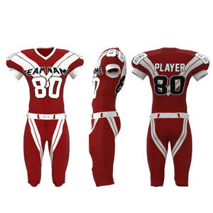 Conjunto de Uniforme de Fútbol Americano de Manga Corta Transpirable, Diseño de Comodidad Óptima, Colores Personalizados, Logotipo, 100% Poliéster, Secado Rápido - Product Image 4