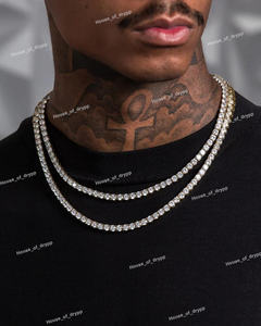 โซ่ร้อยเพชรสองชั้นที่สง่างามโซ่แวววาวหรูหราสำหรับผู้ชายและผู้หญิงโอกาสพิเศษและแฟชั่น - Product Image 3