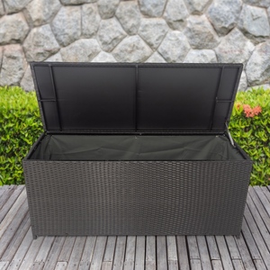 Ensemble de meubles de jardin en rotin tressé IPRO Premium, style moderne, avec boîte de rangement, résistant aux UV, pour hôtel, chambre et salon - Product Image 4