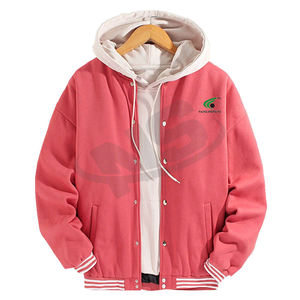 Chaqueta Letterman de Color Sólido de Primera Calidad para Hombre, Personalizable por Delante, Impermeable, para Uso en Exteriores en Invierno, Venta al Por Mayor - Product Image 4