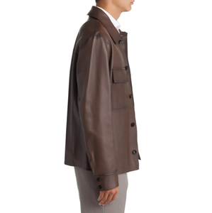 Camisas de Hombre de Terciopelo para Otoño, Estilo Vintage, Cuello Alto, Corte Holgado, Fabricante OEM ODM - Product Image 3