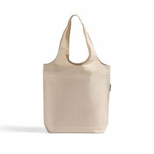 Stow-N-Go Organic Cotton Tote <b>Bag</b> Eco-Friendly Daily Use <b>Long</b> Rope Handle Screen Printing Letter Pattern for Advertising Gifts - Product Image 1