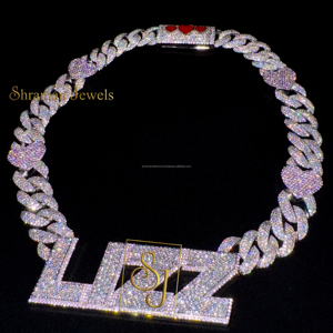 เครื่องประดับสุดหรูของแร็ปเปอร์20 "สร้อยคอจี้เพชรรูปหัวใจสไตล์ฮิปฮอป - Product Image 1