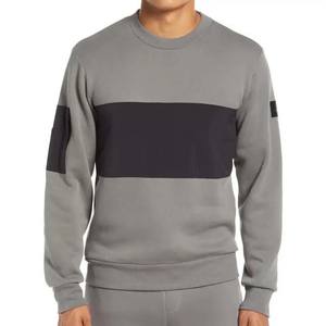 Sweat-shirts à capuche pour hommes en couleurs contrastées, vêtements pour adultes, matière personnalisée en coton polaire, vêtements décontractés d'hiver - Product Image 6