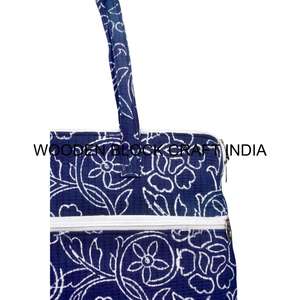 Bolsa para Portátil Hecha a Mano 100% Algodón con Estampado Floral, Funda para iPad y Tablet, Bolsas para Portátil con Forro de Algodón para Oficina - Product Image 4