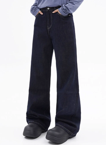 Pantalon baggy en denim lourd avec logo personnalisé Nouvelle mode Automne Décontracté - Product Image 4