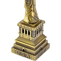 Statue de la Liberté en aluminium doré antique, fabriquée à la main, écologique et moderne, pour la présentation sur table - Cadeau d'anniversaire ou de mariage