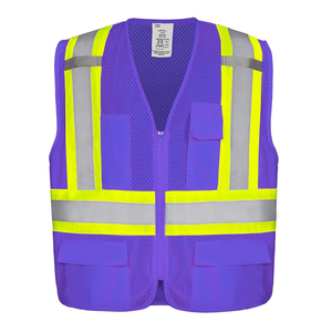 เสื้อแจ็กเก็ตก่อสร้างระบายอากาศได้ดีเสื้อทำงานตาข่ายเพื่อความปลอดภัยมองเห็นได้ชัดเจน - Product Image 1