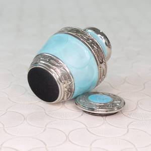 Urna de recuerdo artesanal de Metal de tamaño pequeño de alta calidad Nueva llegada Urna de cremación impresa personalizada para la fundición de cenizas de los seres queridos - Product Image 4