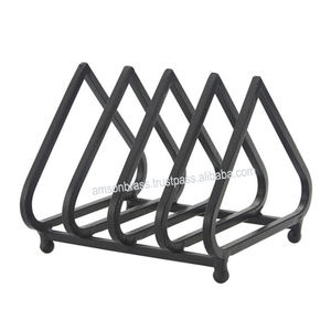 Porte-serviettes en métal Design classique Porte-serviettes en treillis Porte-serviettes en fer métallique Décor de cuisine à la maison - Product Image 6