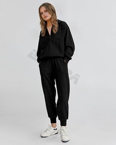 Logo personnalisé Jogger pour femmes 2 pièces Vêtements de fitness Survêtements de sport de jogging Survêtements pour femmes - Product Image 3