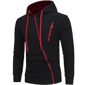 Sudaderas con Capucha Casuales con Cremallera de Diseño Personalizado para Hombre, Sudaderas con Capucha de Forro Polar para Invierno, de Algodón y Poliéster Grueso, Lisas y Teñidas - Product Image 5