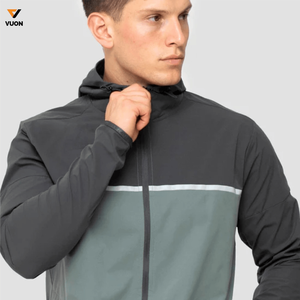 Chaqueta cortavientos personalizable avanzada para hombre, equipo deportivo largo de poliéster, a prueba de viento, cremallera, cuello con capucha, ligero, Formal - Product Image 5
