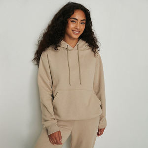 Sudadera con Capucha Extra Grande para Mujer, 100% Algodón, Estilo Casual, Holgada, Sudadera sin Estampado - Product Image 1