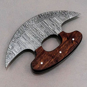 Cuchillo Ulu de Cocina para Cortar Carne y Verduras, Cuchillo Ulu Forjado a Mano con Acabado Rústico, Cuchillo Ulu Resistente para Uso Diario - Product Image 3