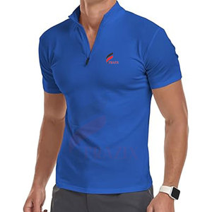 Camiseta Polo de algodón de talla grande para hombre, diseño único, nueva llegada, camisetas Polo de media cremallera, camisetas Polo de secado rápido para hombre - Product Image 1