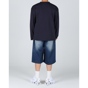 Camisetas de manga larga para hombre, camiseta negra diaria, camiseta informal de gran tamaño para mujer, tela suave, traje básico de estilo callejero coreano H0012 - Product Image 1