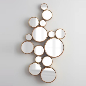 Espejo de pared decorativo de metal de vidrio de alta calidad de lujo moderno para sala de estar dormitorio y oficina para uso en hoteles - Product Image 1