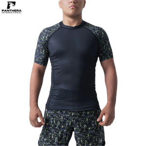 Venta caliente de alta calidad por encargo liso Color sólido BJJ Rash Guard Venta caliente Lightning Rashguard ropa deportiva hombres Pakistán - Product Image 1