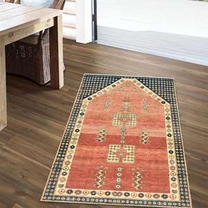 Tapis de prière imprimé au design vintage - Décoration de maison musulmane, tapis doux non tissé - Product Image 3