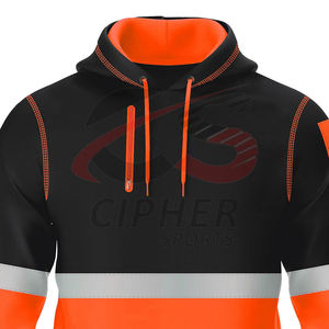 Hi Vis Work Wear Hoodies Pour Hommes Réfléchissant Haute Visibilité Personnalisé Respirant Travail Wear Hoodies Vente Basics Coton Mélangé - Product Image 6