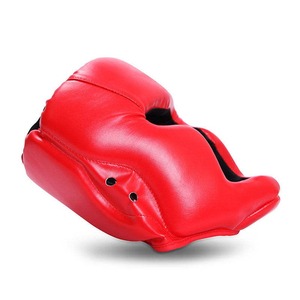 Protector de cabeza de boxeo de diseño personalizado de calidad superior Patrón de cara de cuero Premium Hecho en stock Material de PU de la mejor calidad - Product Image 3
