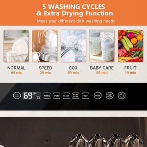 Lavavajillas K-a-r-l-x-t-o-m T-a-b-l-e T-o-p M-i-n-i con 6 Programas, Control Táctil y Secado Automático - Product Image 5