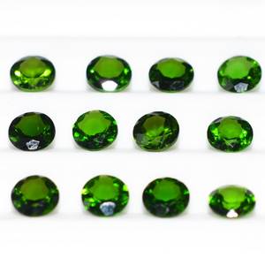 Piedra preciosa natural calibrada con diópsido de cromo de corte facetado hecho a mano de primera calidad para la fabricación de joyas Stock limitado - Product Image 2