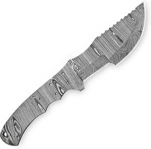 Hoja en blanco de espiga completa de acero de Damasco hecha a mano personalizada para rastreador, suministros de fabricación de cuchillos, cuchillo en blanco de caza - Product Image 5