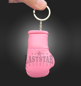 LAST STAR INDUSTRY Custom Mini Boxing Glove Keychain High Quality PU Leather Logo Promotional Carabiners PINK Colour Lightweight - Product Image 4