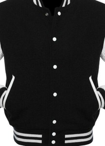 Fabricant OEM, veste universitaire en toile de haute qualité avec broderie en chenille unisexe, manches en lin, letterman de baseball personnalisé - Product Image 5