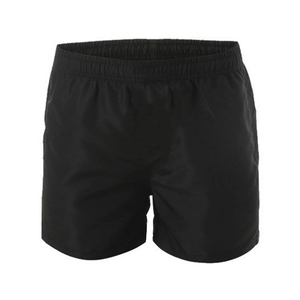 Short de gymnastique en nylon noir personnalisé de haute qualité pour hommes taille élastique respirant motif mi-solide style d'entraînement décontracté OEM numérique - Product Image 4