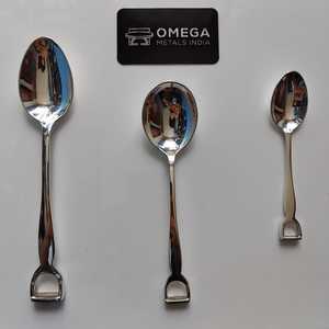 Juego de 6 cubiertos de acero inoxidable personalizados, cubiertos de plata de calidad para restaurantes con cuchara de cena y tenedores, acabado de latón - Product Image 5