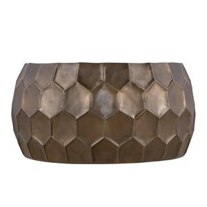 Mesa de Centro de Vidrio Negro de Diseño Ecológico con Base de Metal Dorado en Forma de Panal, Decoración Moderna y Minimalista de Lujo para Sala de Estar - Product Image 5