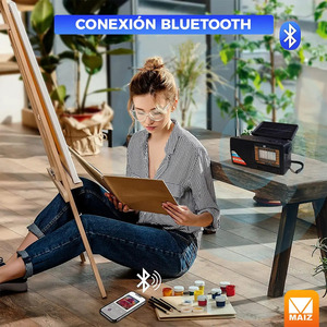 Altavoz Bluetooth con Radio FM, Linterna y Panel Solar Recargable - Colores Surtidos - Product Image 5