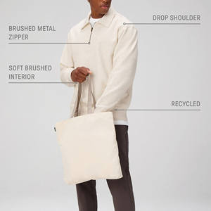 Regular Fit Heavyweight 100% Cotton Mens Quarter Zip Pullover Sweatshirt Casual Fleece Soft Drop Shoulder Winter Embroidered - Product Image 5