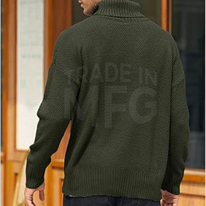Meilleure vente vêtements d'hiver en tricot décontractés sur mesure motif solide impression décoration fabricant professionnel grandes tailles quantité minimale de commande bas - Product Image 5