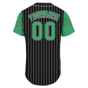 Fait sur mesure vous possédez Design Sublimation impression numérique fines rayures maillot de Baseball cousu Baseball uniforme équipe Softball maillot - Product Image 3