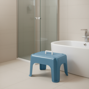 Tontarelli Stackable <b>Bathroom</b> <b>Stool</b> Handle DUMBO <b>STOOL</b> Blue 8101194704 39x24x30cm Shelves - Product Image 3