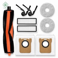 Brosse latérale principale, filtre HEPA, sac à poussière, tampon de nettoyage compatibles avec Xiaomi H50 OV43GL/ H50 PRO OV42GL/ Xiaomi Mijia 5C OV42CN