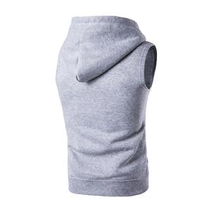 Débardeur sans manches décontracté pour homme, vêtements de fitness de couleur unie avec étiquette personnalisée, design ajusté pour l'entraînement d'hiver - Product Image 2